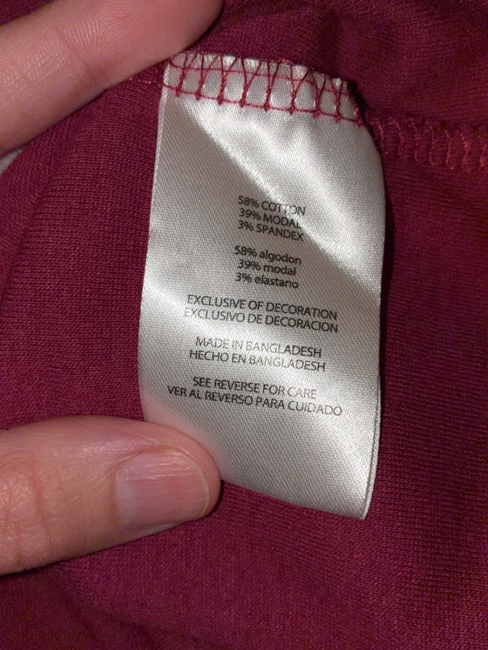 NWT Eddie Bauer Ruby Heather Long Sleeve Tee Large - Picture 6 of 6